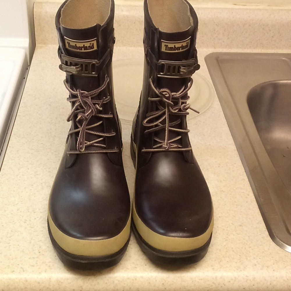 SIZE 10 FEMALE PURPLE TIMBERLAND RAIN BOOTS